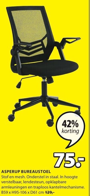 Jysk Asperup Bureaustoel aanbieding