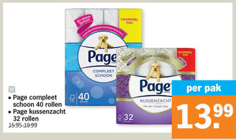 Albert Heijn Page Compleet Schoon 40 Rollen of Kussenzacht 32 Rollen aanbieding