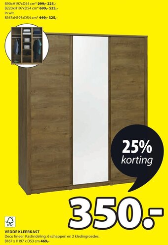 Jysk Vedde Kleerkast aanbieding