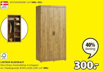 Jysk Lintrup Kleerkast aanbieding