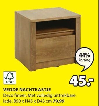 Jysk Vedde Nachtkastje aanbieding