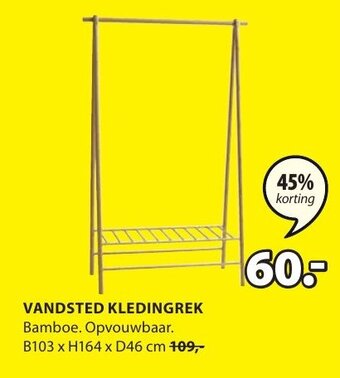 Jysk Vandsted Kledingrek aanbieding