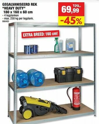 Hubo Gegalvaniseerd rek heavy duty aanbieding