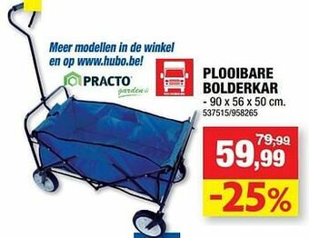 Hubo Plooibare bolderkar aanbieding