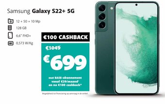 Base Samsung Galaxy S22+5G aanbieding