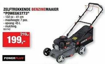Hubo Powerplus zelftrekkende benzinemaaier poweg63773 aanbieding