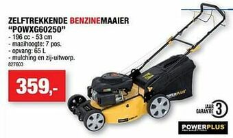 Hubo Powerplus zelftrekkende benzinemaaier powxg60250 aanbieding