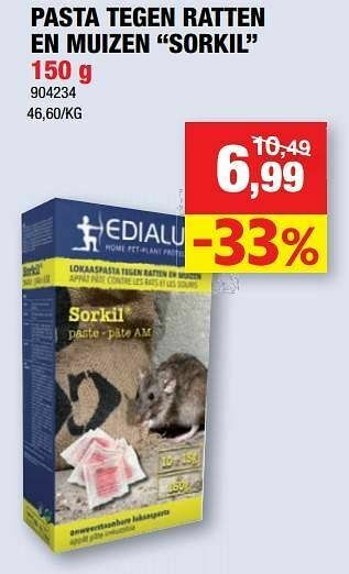Hubo Pasta tegen ratten en muizen sorkil aanbieding