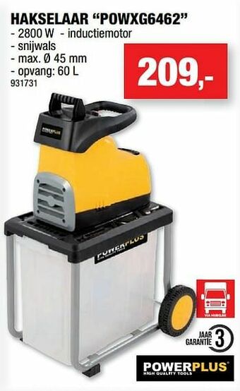 Hubo Powerplus hakselaar powxg6462 aanbieding