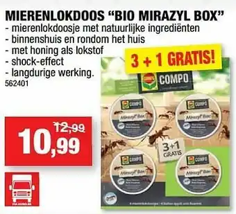 Hubo Mierenlokdoos bio mirazyl box aanbieding