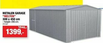 Hubo Metalen garage melton aanbieding