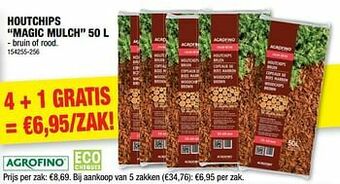 Hubo Houtchips magic mulch aanbieding