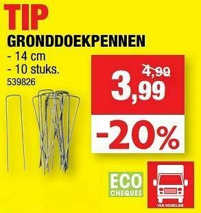 Hubo Gronddoekpennen aanbieding