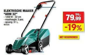 Hubo Bosch elektrische maaier arm 32 aanbieding