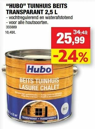 Hubo Hubo tuinhuis beits transparant aanbieding