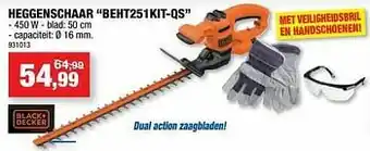 Hubo Black + decker heggenschaar beht251kit-qs aanbieding