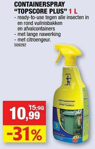 Hubo Containerspray topscore plus aanbieding