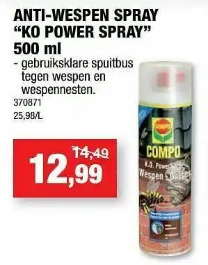 Hubo Anti-wespen spray ko power spray aanbieding