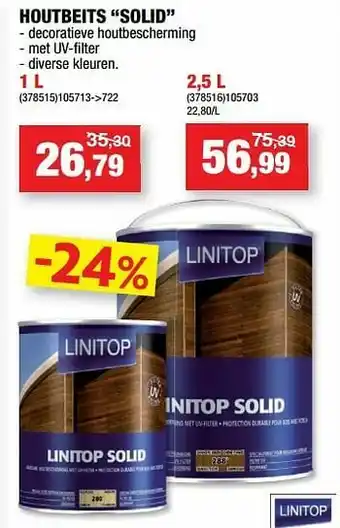 Hubo Houtbeits solid aanbieding