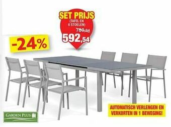 Hubo Tafel en 6 stoelen aanbieding