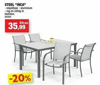 Hubo Stoel inca aanbieding