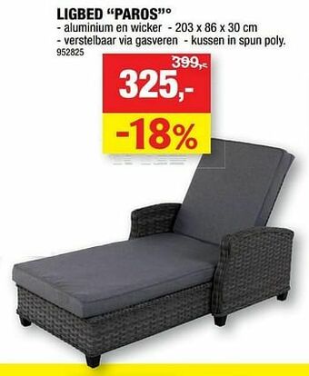 Hubo Ligbed paros aanbieding