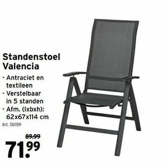 GAMMA Standenstoel valencia aanbieding