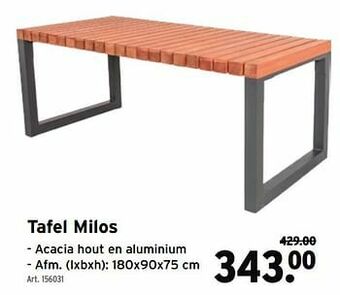 GAMMA Tafel milos aanbieding