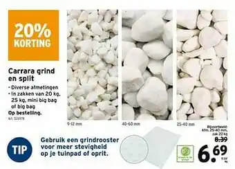 GAMMA Carrara grind en split aanbieding
