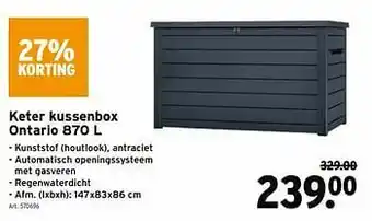 GAMMA Keter kussenbox ontario aanbieding