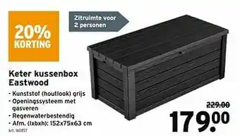 GAMMA Keter kussenbox eastwood aanbieding