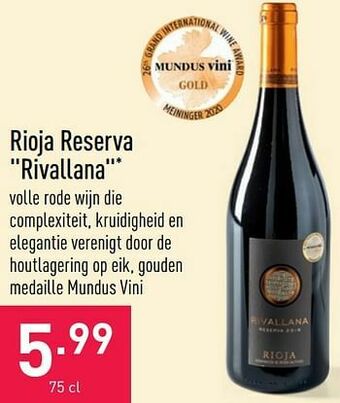 ALDI Rioja reserva rivallana aanbieding