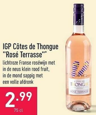 ALDI Igp côtes de thongue rosé terrasse aanbieding