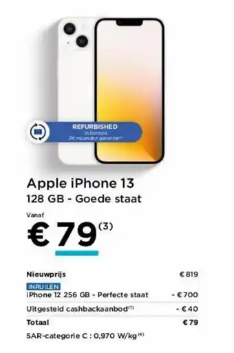 Apple iPhone 13 128GB - Goede Staat