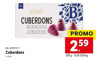 Lidl Bel Appétit Cuberdons aanbieding