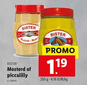 Bister Mosterd of piccalilly