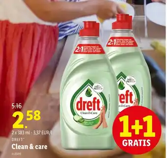 Lidl Dreft Clean & Care aanbieding