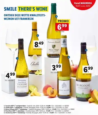 Touraine AOP, Chablis AOP, Mâcon-Villages AOP, Pinot Blanc AOP, Chardonnay AOP