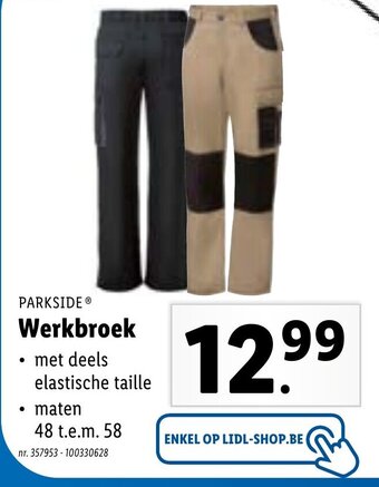 Lidl Parkside Werkbroek aanbieding