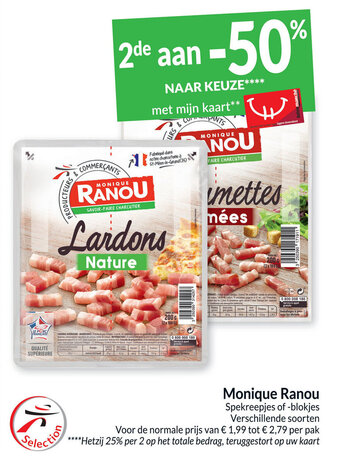 Intermarché Monique Ranou Spekreepjes of Blokjes Verschillende Soorten aanbieding