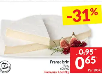 Intermarché Franse Brie Kaas 60% VG aanbieding