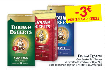 Intermarché Douwe Egberts Gemalen Koffie of Bonen aanbieding
