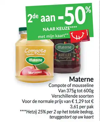 Intermarché Materne Alle Compote of Mousseline aanbieding