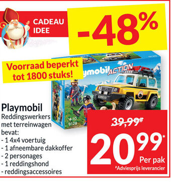 Playmobil Reddingswerkers met Terreinwagen