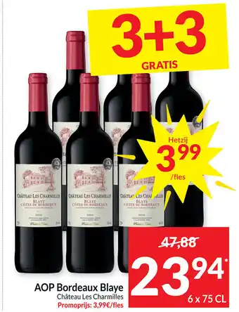 AOP Bordeaux Blaye Chateau Les Charmilles 6 x 75cl