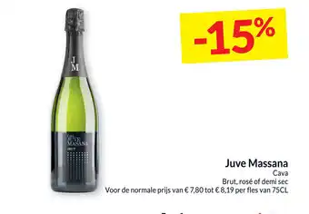 Intermarché Juve Massana Cava Brut , Rose of Demi Sec aanbieding