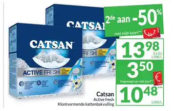 Intermarché Catsan Active Fresh Klontvormende Kattenbakvulling aanbieding