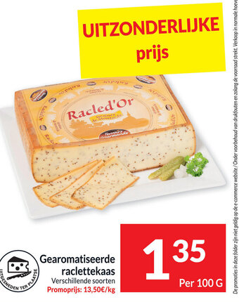 Intermarché Gearomatiseerde Raclettekaas Verschillende Soorten 100g aanbieding