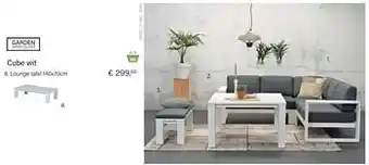 Cube wit lounge tafel