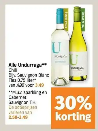 Undurraga sauvignon blanc 0.75 liter